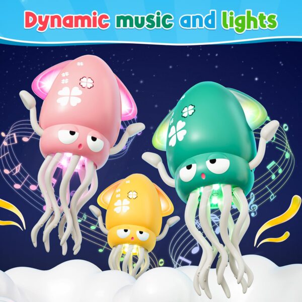 New Products Electric Induction Obstacle Avoidance Crawling Interactive Squid Game Dancing Octopus Toy With Light - 영상 6