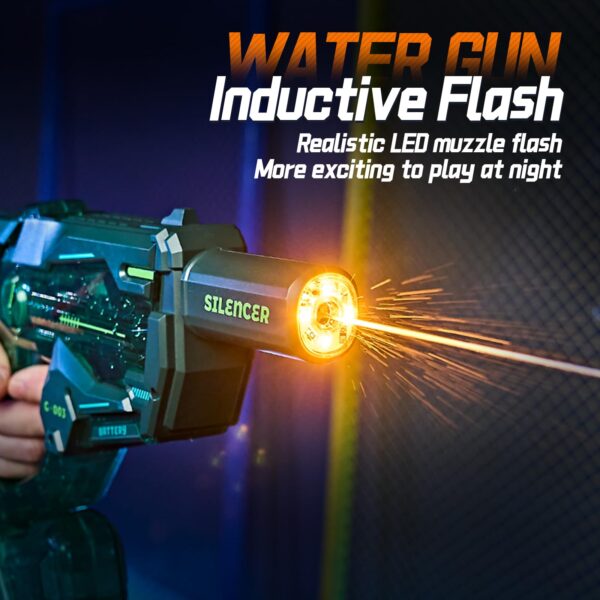 Kids Summer Wholesale Shooting Toy Outdoor Games Water Guns Toy Rechargeable Automatic Electric Squirt Gun with Lights - Image 6