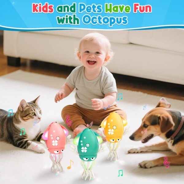 New Products Electric Induction Obstacle Avoidance Crawling Interactive Squid Game Dancing Octopus Toy With Light - 영상 4