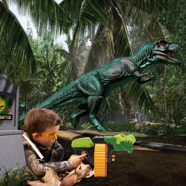 Gun Practice Shooting Games Dinosaur Soft Bullet Gun 40 Foam Blasters Soft Gun Toy with 120 Foam Bullets - Imagen 3