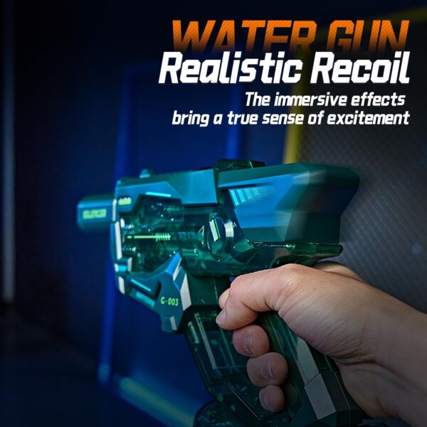 Kids Summer Wholesale Shooting Toy Outdoor Games Water Guns Toy Rechargeable Automatic Electric Squirt Gun with Lights - Image 4