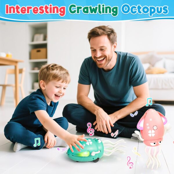 New Products Electric Induction Obstacle Avoidance Crawling Interactive Squid Game Dancing Octopus Toy With Light - 영상 3