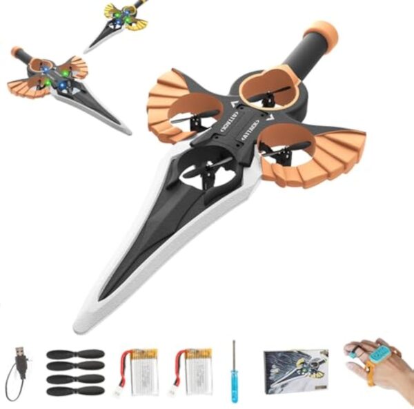 Dual Control RC Toy Luminous Laser Sword and 360-Degree Rolling Drone Foam Remote Flying Sword - Image 7