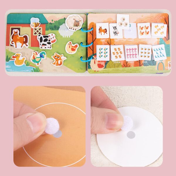 Trending Products New Early Learning Educational Toys Baby Busy Book Activity Farm Montessori Busy Book for Kids - 画像 3
