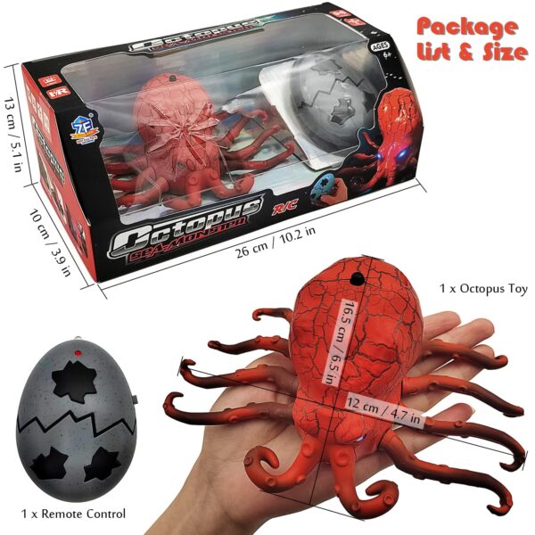 Remote Control Infrared Octopus With Light Battery Operated Animals Rc Toy Octopus Crawling Octopus With Rc - Image 5