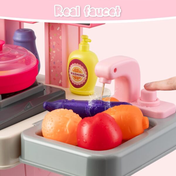Multifunction Kids Role Pretend Play Cooking Game Toys Lighting Music Kitchen Toy Set - 영상 5