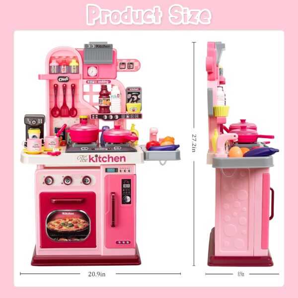 Multifunction Kids Role Pretend Play Cooking Game Toys Lighting Music Kitchen Toy Set - 영상 4