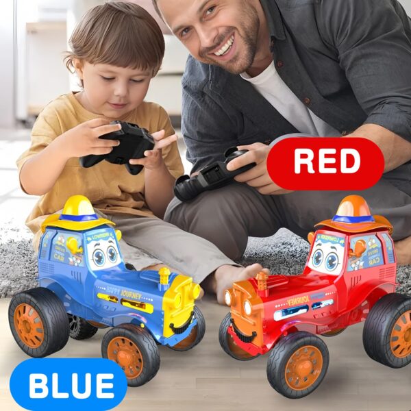 New 2.4G Crazy Stunt Jumping Car Funny Electric Remote Control Stunt Dancing Toy Car With Music Light - 画像 6