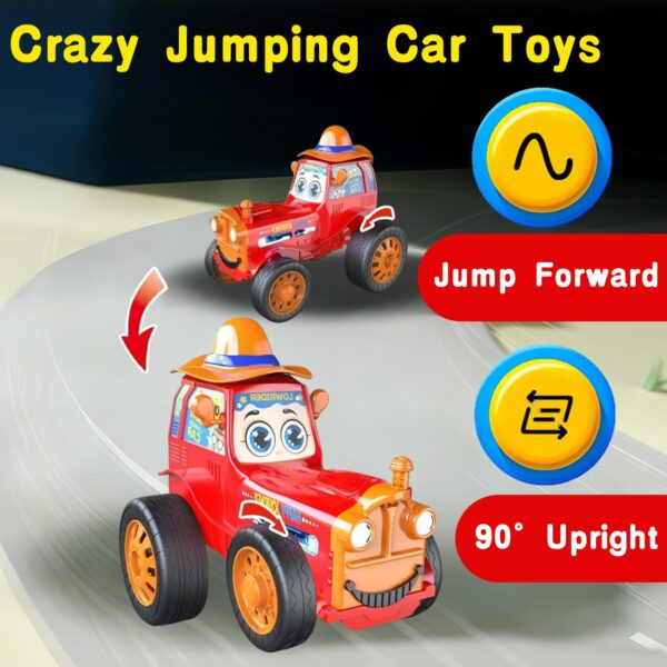 New 2.4G Crazy Stunt Jumping Car Funny Electric Remote Control Stunt Dancing Toy Car With Music Light - 画像 3