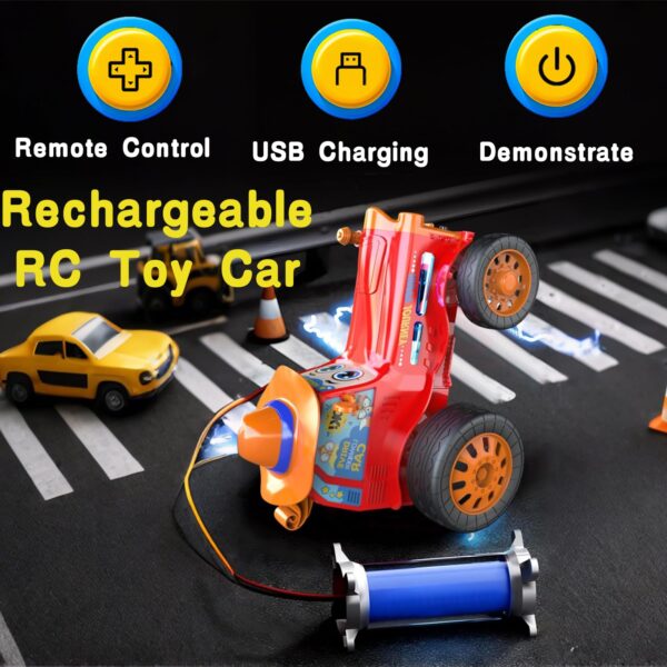 New 2.4G Crazy Stunt Jumping Car Funny Electric Remote Control Stunt Dancing Toy Car With Music Light - 画像 2