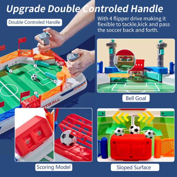 Battle Football Interactive Desktop Mini Soccer Table Game Plastic Interactive Football Field for Kids and Adults - Image 4