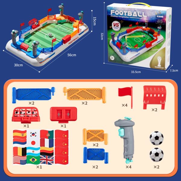 Battle Football Interactive Desktop Mini Soccer Table Game Plastic Interactive Football Field for Kids and Adults - Image 3