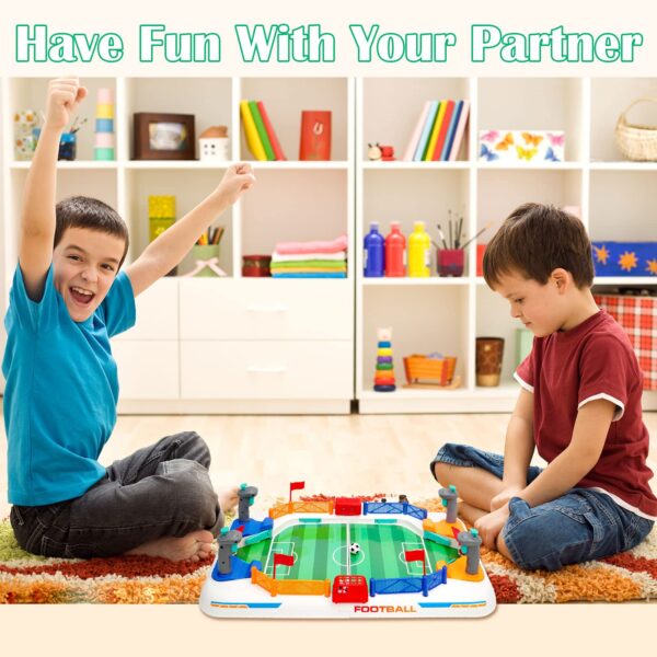 Battle Football Interactive Desktop Mini Soccer Table Game Plastic Interactive Football Field for Kids and Adults - Image 2