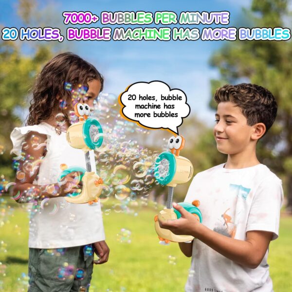 New Product Party Automatic Bubble Blower Toys Cartoon Snail Shape Battery Operated 20 Hole Bubble Machine Toys - Image 5