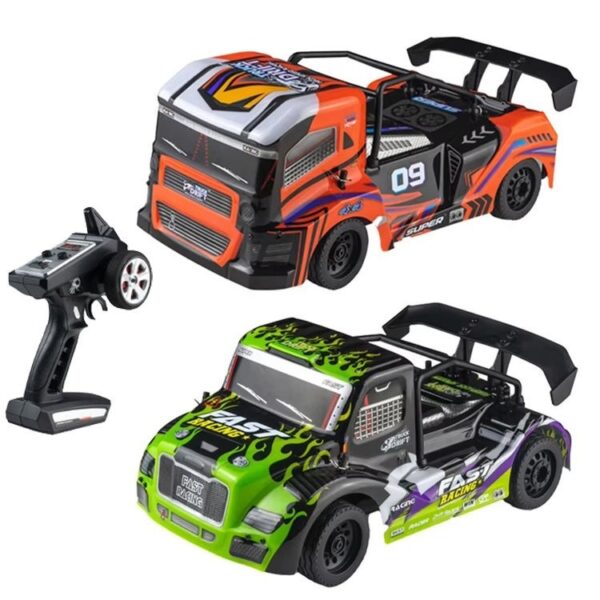 2.4GHz High-Speed 1/16 Electric 4WD RC Monster Truck 4x4 Off-Road Charger Remote Controller Package Trailer Lights