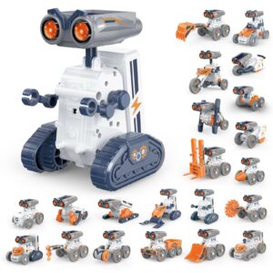 21 In-1 Solar Robot Building STEM Toy Educational Toy Battery Solar Powered STEM Building Toy Set with 210 Pieces