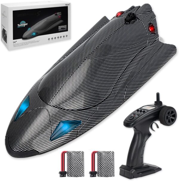 2.4g Carbon Fiber Rc Radio Electric High Speed 25km/h Vortex Turbine Jet Brushless Remote Control Boat