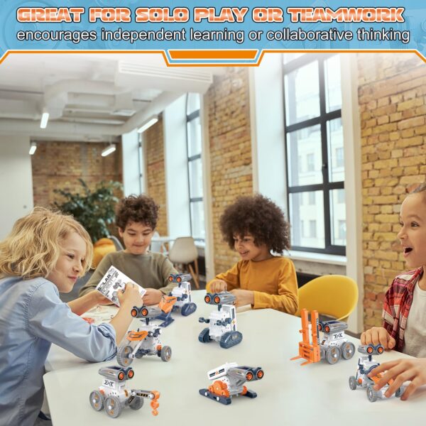 21 In-1 Solar Robot Building STEM Toy Educational Toy Battery Solar Powered STEM Building Toy Set with 210 Pieces - Image 2