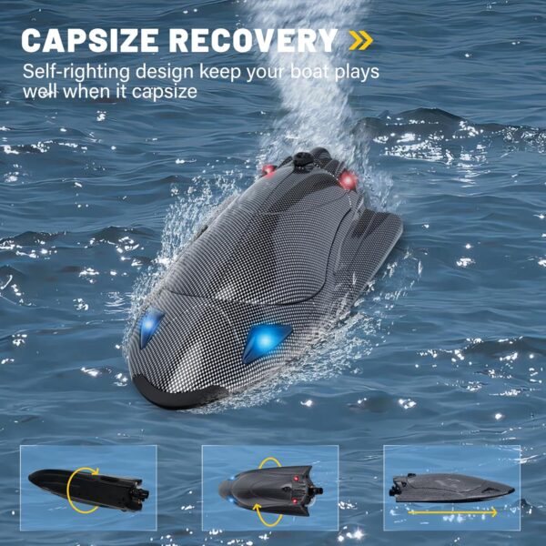 2.4g Carbon Fiber Rc Radio Electric High Speed 25km/h Vortex Turbine Jet Brushless Remote Control Boat - Image 7