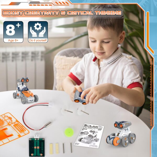 21 In-1 Solar Robot Building STEM Toy Educational Toy Battery Solar Powered STEM Building Toy Set with 210 Pieces - Image 6