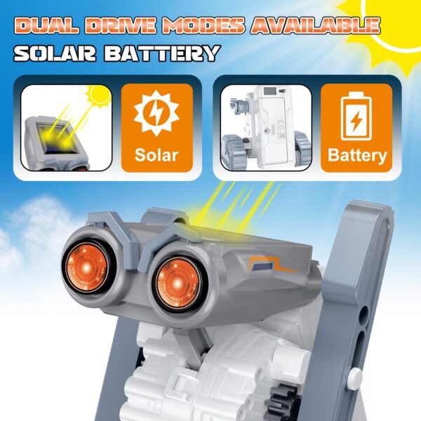 21 In-1 Solar Robot Building STEM Toy Educational Toy Battery Solar Powered STEM Building Toy Set with 210 Pieces - Image 5