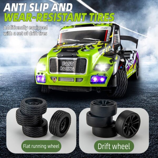 2.4GHz High-Speed 1/16 Electric 4WD RC Monster Truck 4x4 Off-Road Charger Remote Controller Package Trailer Lights - Imagen 2
