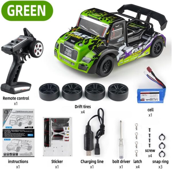 2.4GHz High-Speed 1/16 Electric 4WD RC Monster Truck 4x4 Off-Road Charger Remote Controller Package Trailer Lights - Imagen 8