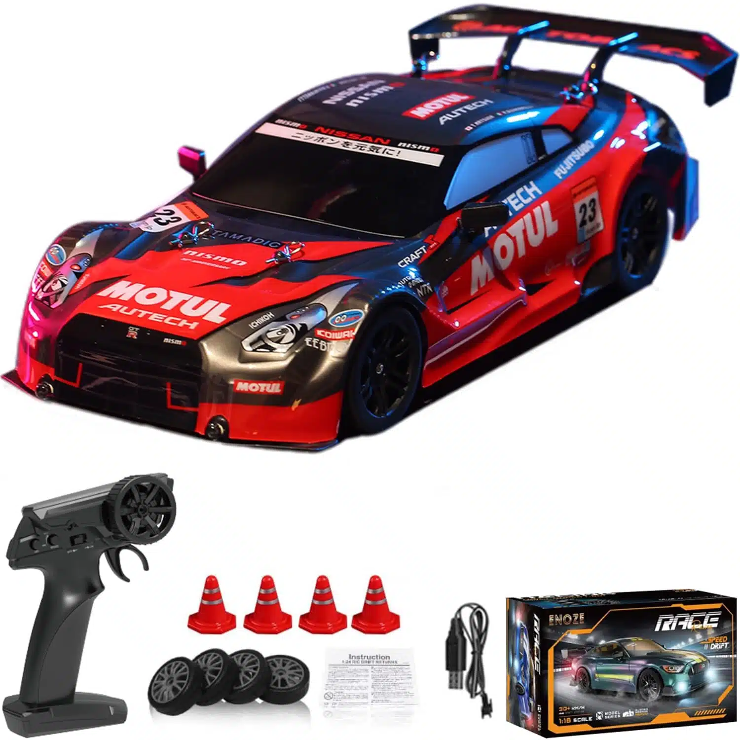 Vente à chaud 1:16 RC Drift Car 4wd 30 + Km / H Car VO de RC à grande vitesse proportionnelle