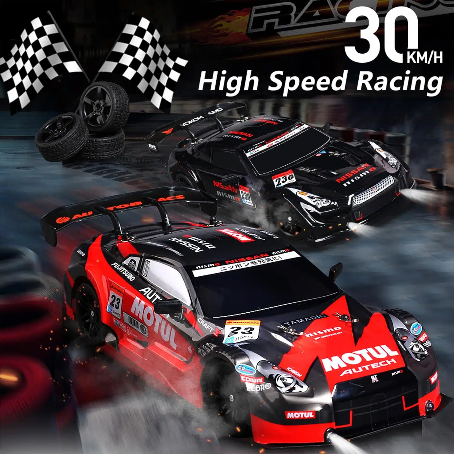 Vente à chaud 1:16 RC Drift Car 4wd 30 + Km / H Car VO de RC à grande vitesse proportionnelle - Image 7