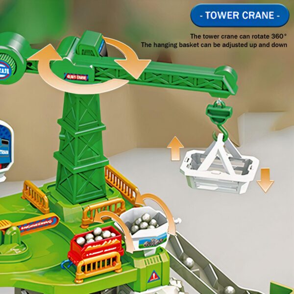 Train Race Track Children Educational Space Adventure Set Inertial Car Sliding Boys and Girls Track Parking Lot Toys - Imagem 4