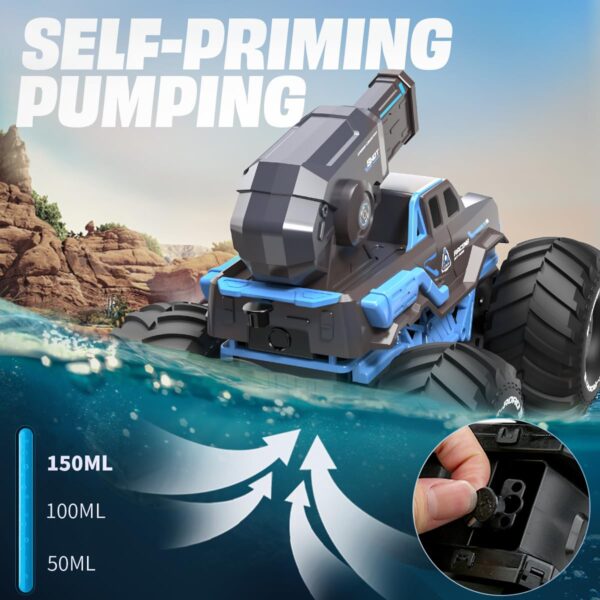 2.4GHz Off-Road Anfíbio Controle Remoto Tiro Sensor de Gesto de Carro de Água 4WD RC Monster Car - Imagem 4