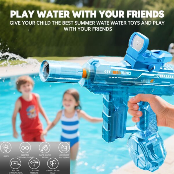 Wholesale Mini Uzi Electronic Automatic Water Pistol Toy Outdoor Shooting Games Rechargeable Automatic Water Gun - 영상 4