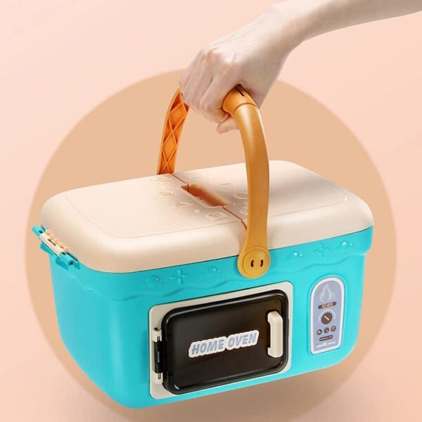Kids Kitchen Set Toy Pretend Play Picnic Cooking Toys Kitchen Play Sets Portable Pinic Basket Toys for Kids Boys Girls - Image 7
