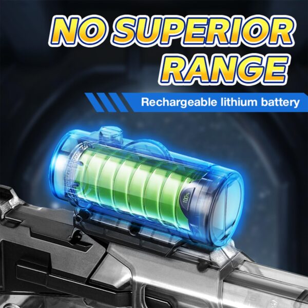 New Electric Water Pistol Automatic Light-Up Silencer Summer Outdoor Battery Water Squirt Gun Toys - Imagen 3