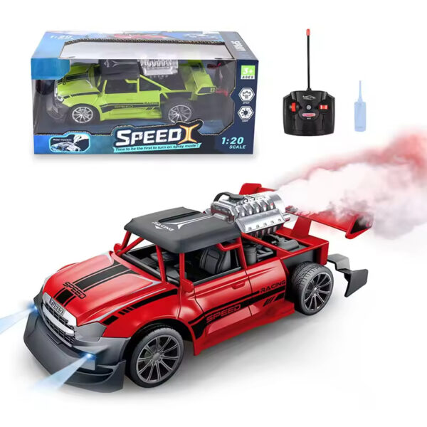 Kids Remote Control Car 1:20 Scale Stunt Car Toy with Spray Function Rc Car with Light Boys Toy - تصویر 6
