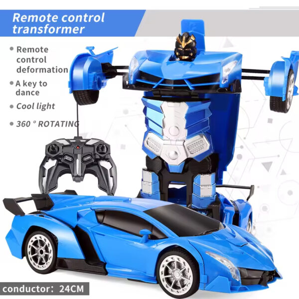 Transform RC Car Robot Radio Remote Control Robot Deformation One Click Deformation 1:18 Scale Transform Remote Control Car - Image 5