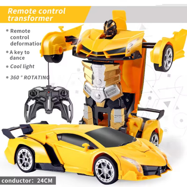 Transform RC Car Robot Radio Remote Control Robot Deformation One Click Deformation 1:18 Scale Transform Remote Control Car - Image 4