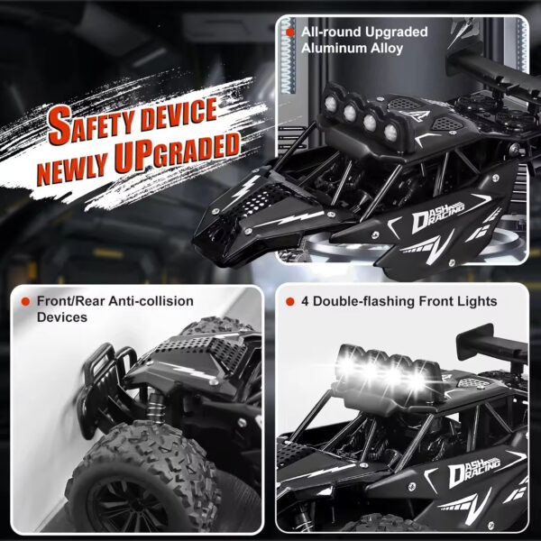 1:16 2.4GHz High Speed 20KM/H Remote Control Car with LED Headlight - Imagem 4