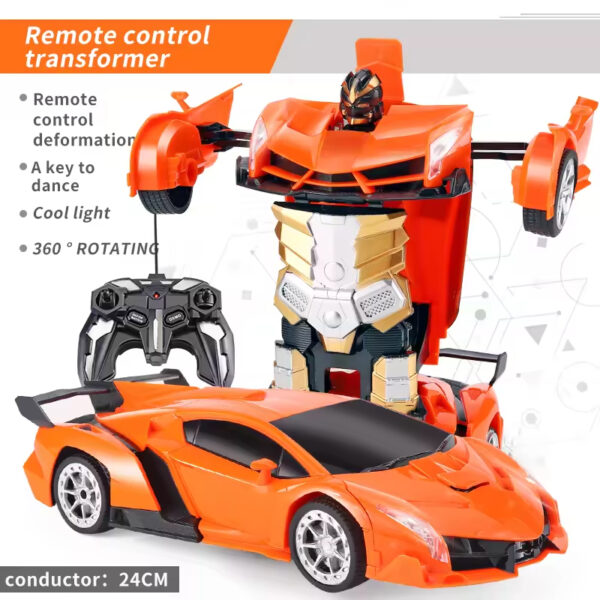 Transform RC Car Robot Radio Remote Control Robot Deformation One Click Deformation 1:18 Scale Transform Remote Control Car - Image 3