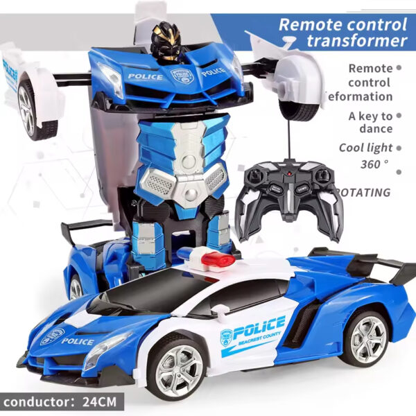 Transform RC Car Robot Radio Remote Control Robot Deformation One Click Deformation 1:18 Scale Transform Remote Control Car - Image 2