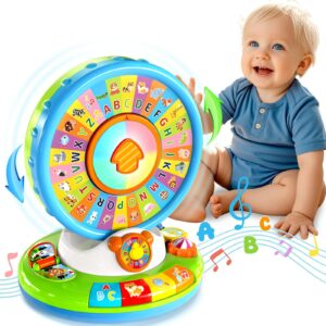 Montessori Baby Interactive Ferris Wheel Spin and Sing Alphabet Zoo Educational Toys for Kids Learning