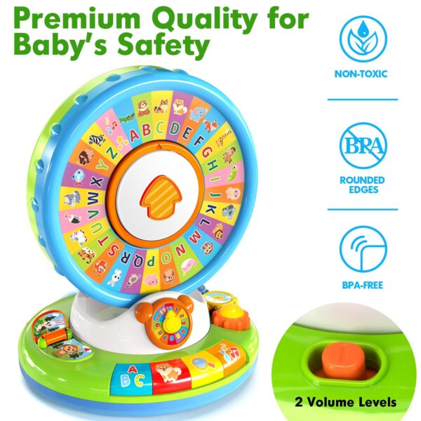 Montessori Baby Interactive Ferris Wheel Spin and Sing Alphabet Zoo Educational Toys for Kids Learning - Image 5