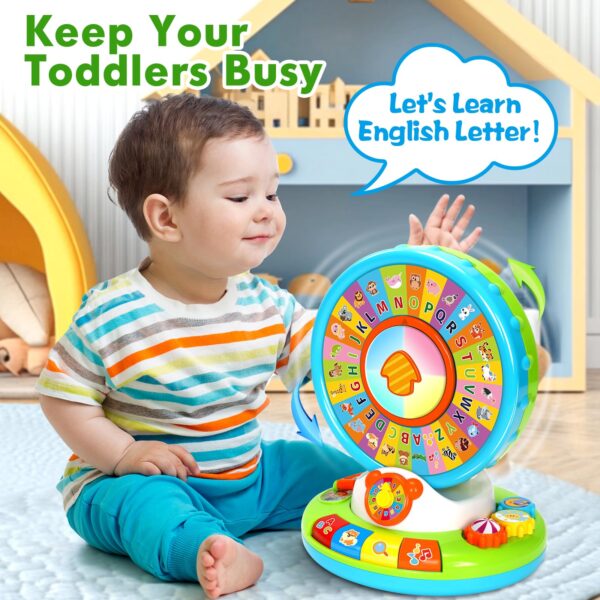 Montessori Baby Interactive Ferris Wheel Spin and Sing Alphabet Zoo Educational Toys for Kids Learning - Image 4