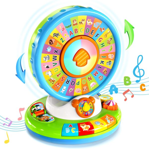 Montessori Baby Interactive Ferris Wheel Spin and Sing Alphabet Zoo Educational Toys for Kids Learning - Image 2