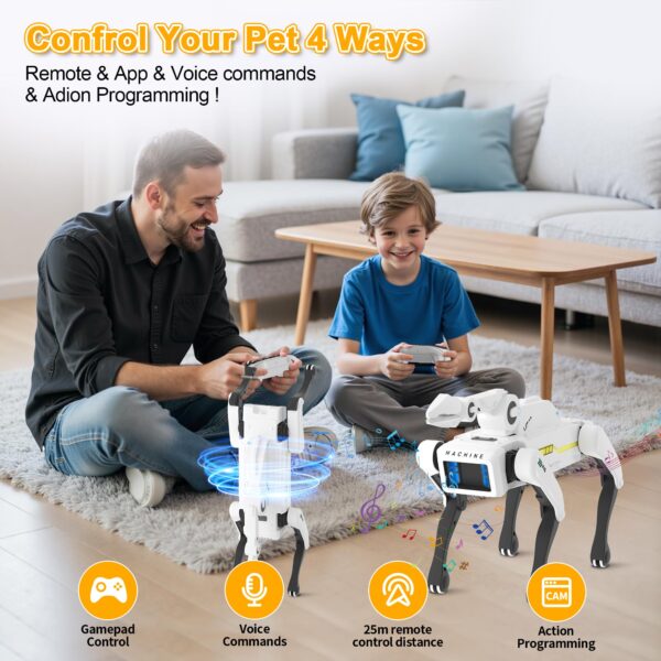 Interactive Robot Dog App-Enabled STEM Learning RC Fire Bullet Robot Dog Funny Multifunctional Smart Robotic Toy for Kids - Imagen 6