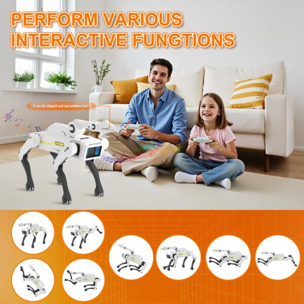 Interactive Robot Dog App-Enabled STEM Learning RC Fire Bullet Robot Dog Funny Multifunctional Smart Robotic Toy for Kids - Imagen 5