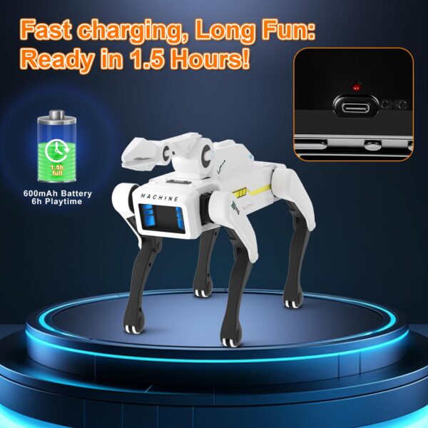 Interactive Robot Dog App-Enabled STEM Learning RC Fire Bullet Robot Dog Funny Multifunctional Smart Robotic Toy for Kids - Imagen 3
