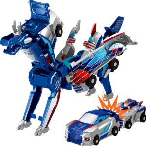 Factory Direct Collision Deformation Car Horse Toys 2-in-1 Collision Transforming Robot Dinosaur Car Toy