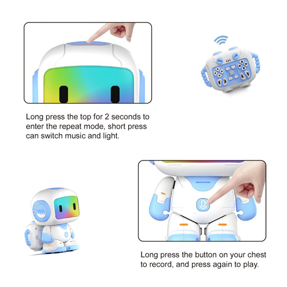 New 2.4GHz Wireless Programming Intelligent Rc Robot Mechanical Walking Dancing Musical Robot with Color Light - 영상 8