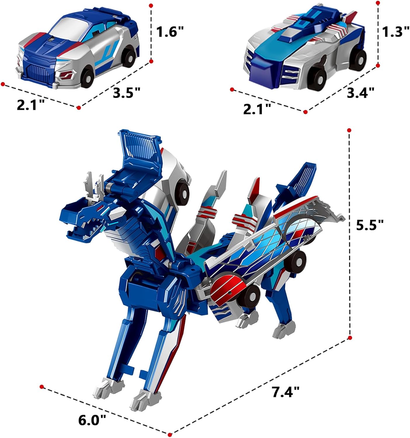 Factory Direct Collision Deformation Car Horse Toys 2-in-1 Collision Transforming Robot Dinosaur Car Toy - Image 6